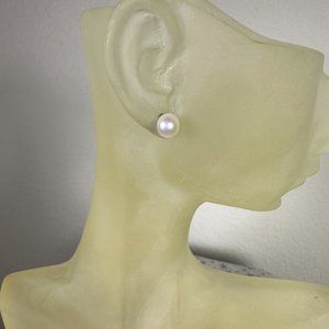 NEW Real 14K and Genuine Pearl Stud Earrings
